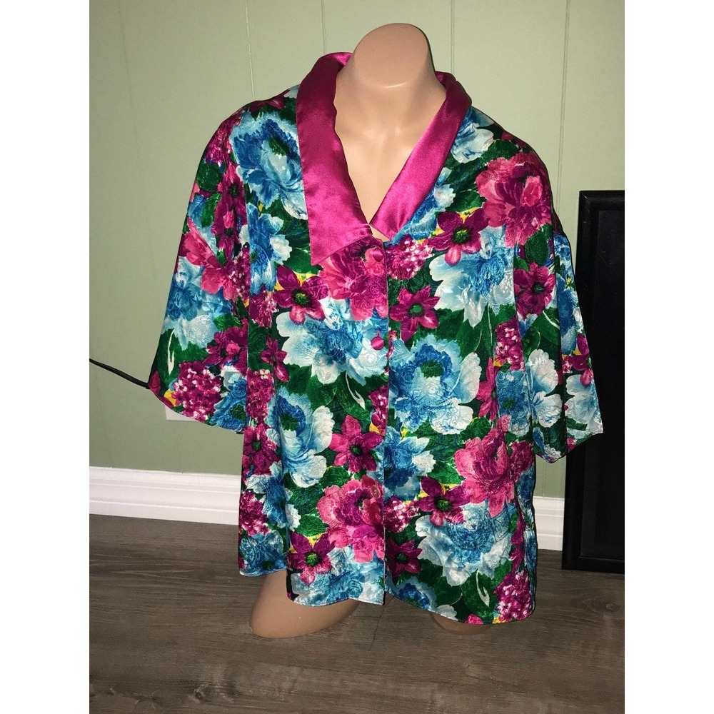 Vintage Floral victorias secret gold label top